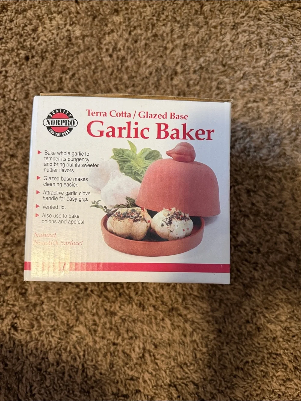 Terre cotta garlic baker